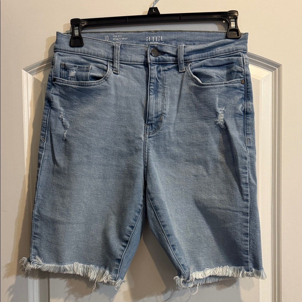 Ana Light Blue Distressed Denim Shorts